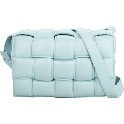 Bottega Veneta Blue Leather Cassette Crossbody Bag Tasche