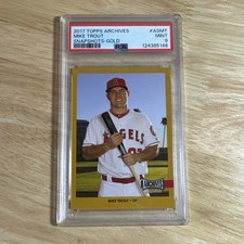 2017 Mike Trout PSA 9 Topps Archives /10 Snapshots Gold #ASMT