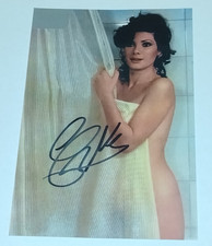 EDWIGE FENECH AUTOGRAPH SEXY PHOTO CULT SHOWER MOVIE CINEMA ITALY HAND SIGNED TV