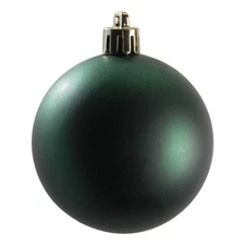 Vickerman 2.4" Plastic Ball Ornaments in Matte Midnight Green (Set of 24)