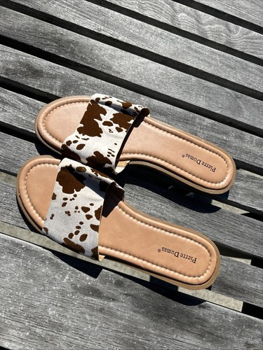 Sandalias PIERRE DUMAS Mujer Estampado Animal Lizzie Slide Sandalia Talla 8.5 M EE. UU. - Imagen 5 de 6