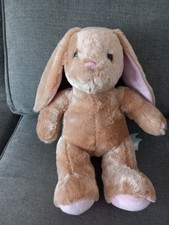 BUILD A BEAR BROWN PLUSH RABBIT  BAB Pink Ears