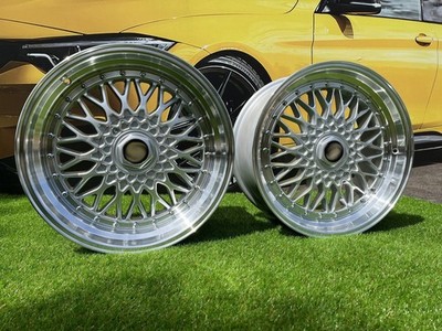 4X R18 '' 10X112/120 Rs Stil Silber + Poliert Rand Räder : Passend Für E46 Audi
