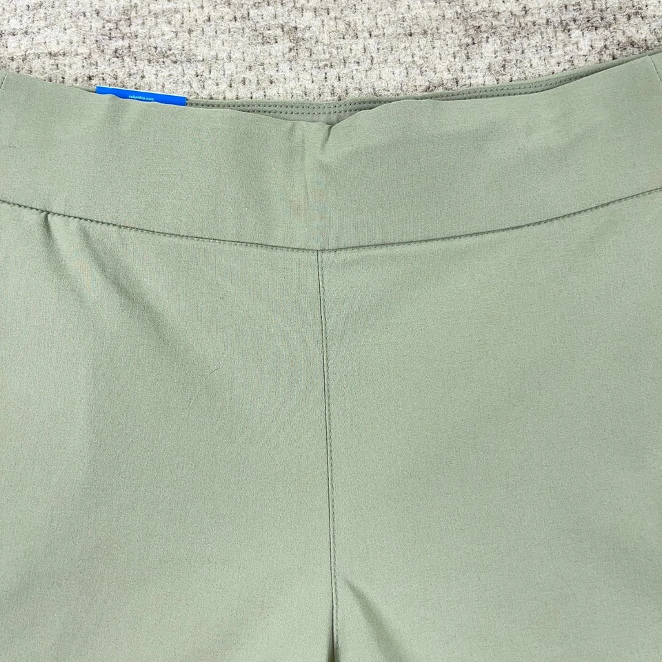 Pantalones Cortos Columbia Mujer Grande Verde Toda Temporada Largo Rendimiento Senderismo 9" Foto 3 de 4