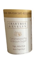 Crabtree  Evelyn Triple Milled Bar Soap Caramelized Fig  Brown Sugar 3 Pc Set