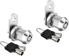Durable 2 Pack Tubular Cam Locks 5/8" - Perfect for RV and Toolbox Security