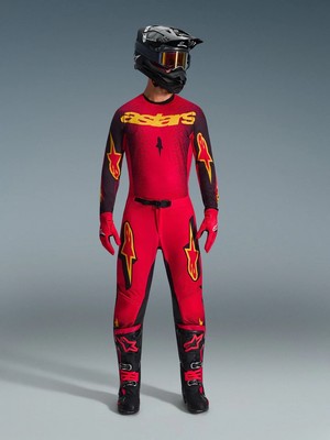 NEW ALPINESTARS 2026 SUPERTECH SCENZ RACE KIT SUIT RED BLACK YELLOW MOTOCROSS MX