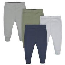 Gerber Baby Boys 4-Pack Sweatpants, Navy/Army Green, 3-6 Months US