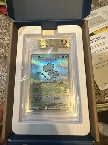 Mew ex 232/091 SV: Paldean Fates Holo Bubble Mew BGS 9.5 GEM MINT Beckett