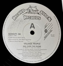 Village People 'Sex Over The Phone' 12" vinyl single Record Shack SOHO(T)34