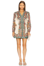 Zimmermann Ottie Plunge Mini Dress  Size 0/US 4/UK 8 RRP-$695 New with tags