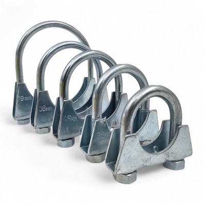 U Bolzen Auspuffschelle Universal Clips mit Muttern Schwerlast 28mm bis 79mm 1'' bis 3''