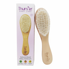 Baby Hair Brush by Baby Care Gentle Goat Bristle Cradle Cap Scalp Massager