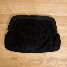 vintage leather clutch bag with a clasp closure Italy