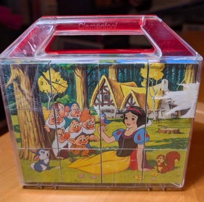 Clementoni Disney 6-in-1 Wooden Picture Cube Puzzle Set   12 Blocks