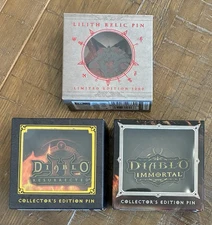 Lot Of 3 Diablo Collector’s Pins Lilith Relic Diablo 2 Resurrected Immortal