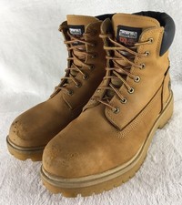 Timberland PRO Direct Attach Work Boots Mens 12W Wheat 6" Waterproof Steel Toe