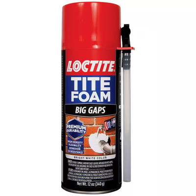 TITE FOAM Big Gaps Spray Foam, Bright White, 12 Oz. Can, Insulating Spray Foam S
