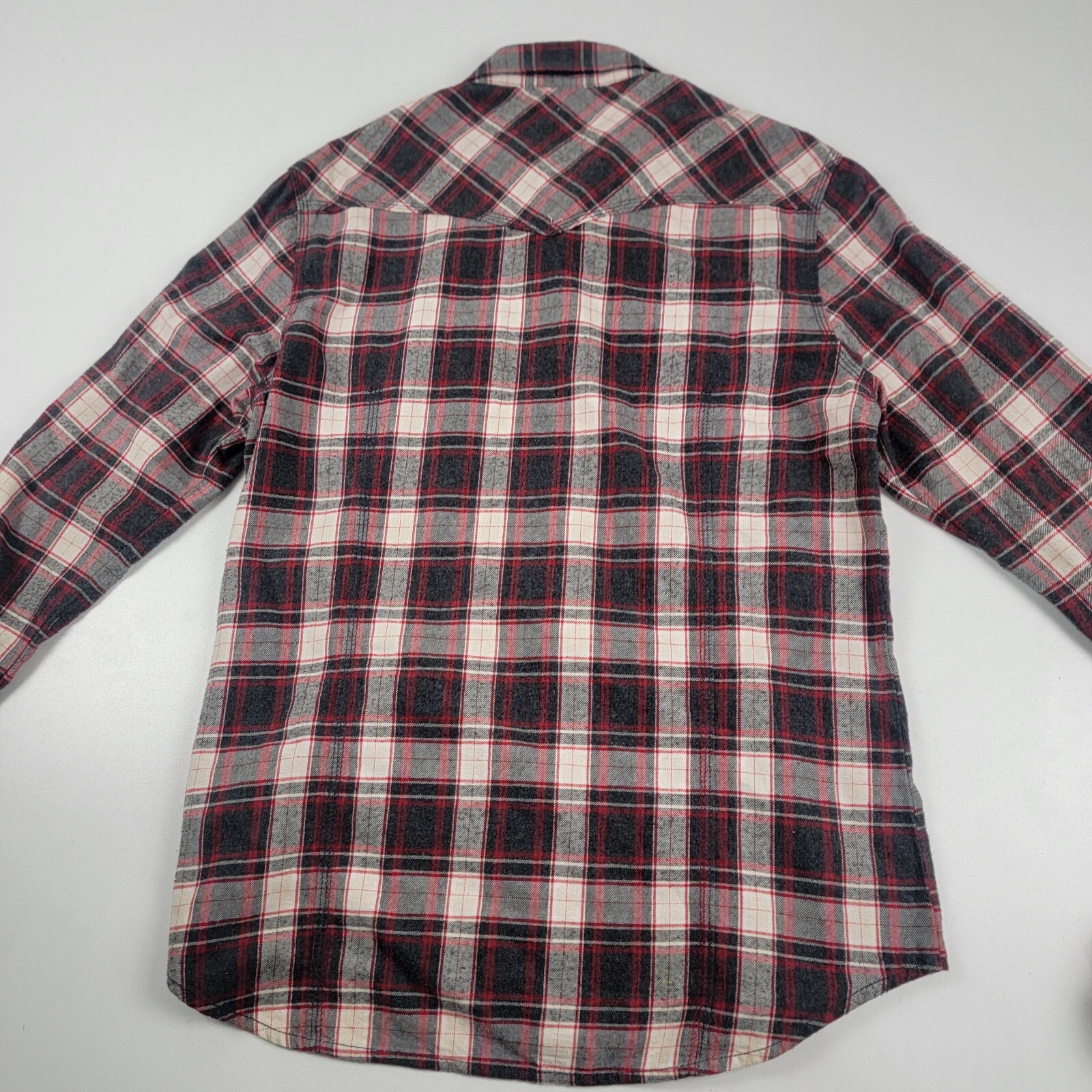 Vintage Y2K True Religion Pearl Snap Flannel Shirt Mens XL Blue Plaid Western thumbnail 11