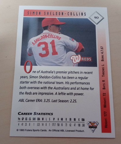1994 Futera Australian Baseball League ABL - Sydney Blues and Waverley Reds - Picture 33 of 45