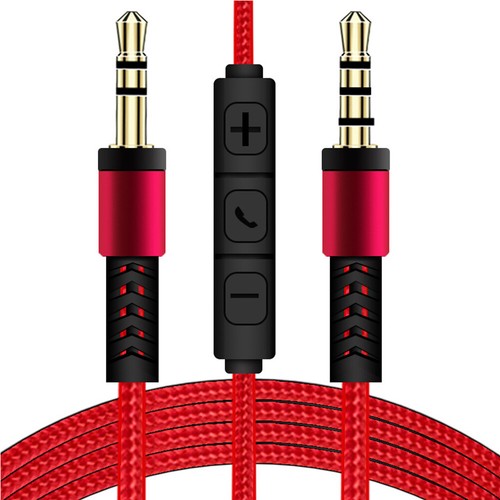 3.5mm Male to Male Mobile Phone Audio Headset with Mic Replacement Cable - Picture 9 of 16
