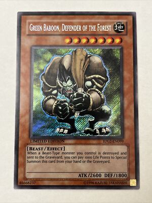 Yugioh Green Baboon, Defender Of The Forest RP02-EN099 Secret Rare NM