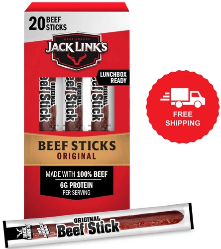 Jack Link's Beef Sticks 20 Count 0.92 Oz Multi Color Protein Snack 6g Protein