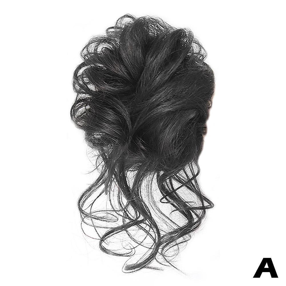 Curly Messy Bun Hair Piece Scrunchie Updo Ponytail Real HairExtensions