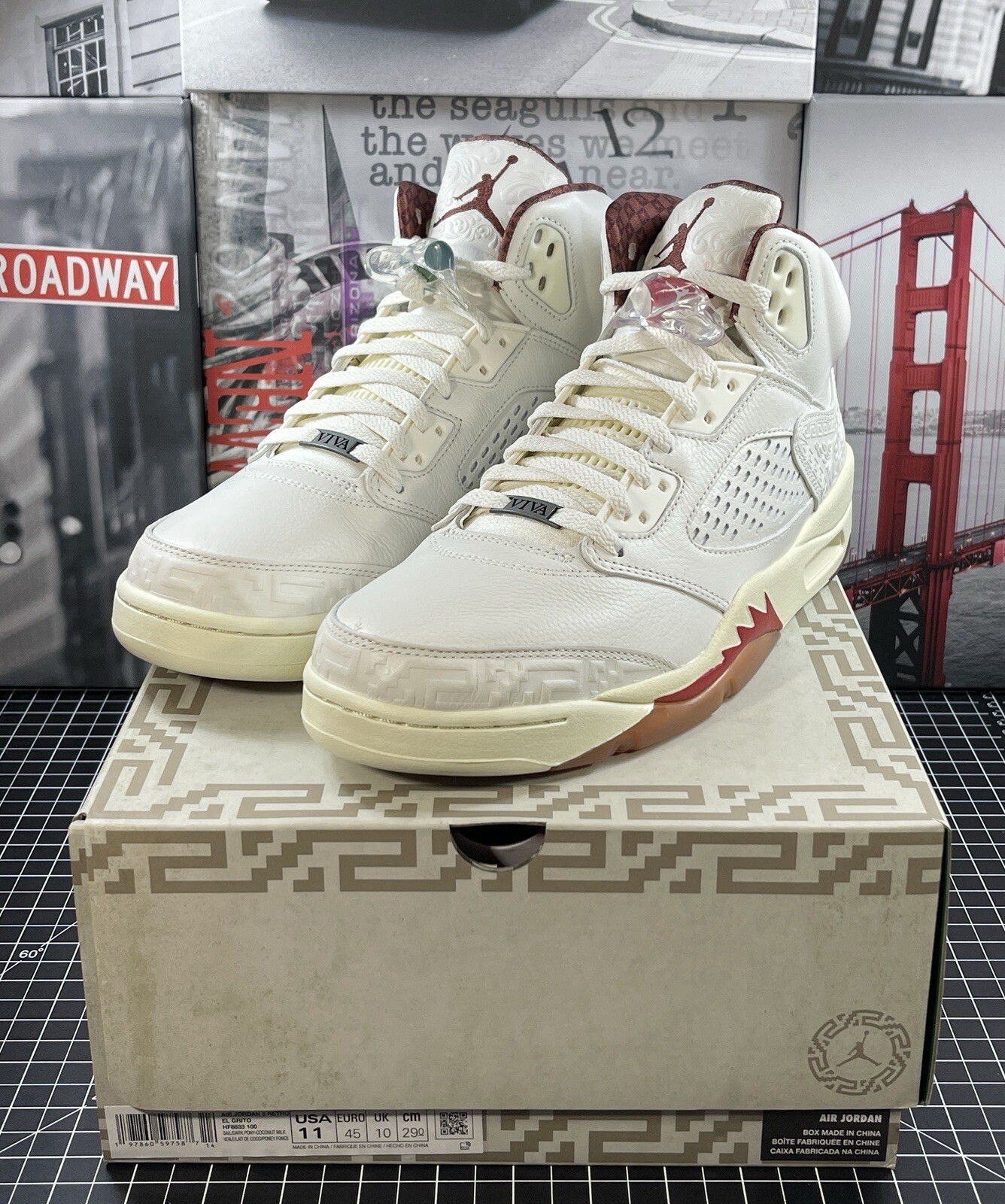 Jordan 5 Retro "El Grito" Dark Pony Sail Uomo Taglia 11 US NUOVO