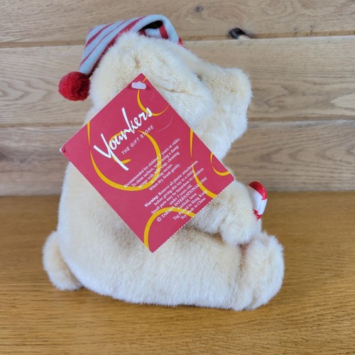 Younkers 1994 Plush Pig With Candy Cane Hat Soft Cuddly Stuffed Toy Animal Beige - Picture 2 of 10