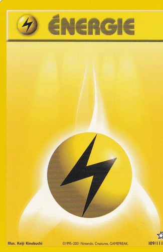 M) Pokemon Energie French Nintendo GAMEFREAK Collector Trading Card 109/111