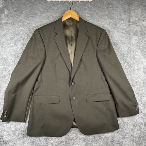 Kenneth Cole Blazer Mens 40S Olive Green Wool Suit Sport Coat 2 Button Jacket - Picture 5 of 19