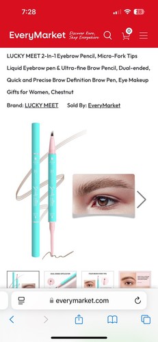2in1 Eyebrow Pencil, Micro-Fork Tips Liquid Eyebrow pen & Ultra-fine Brow, Brown - Picture 3 of 4