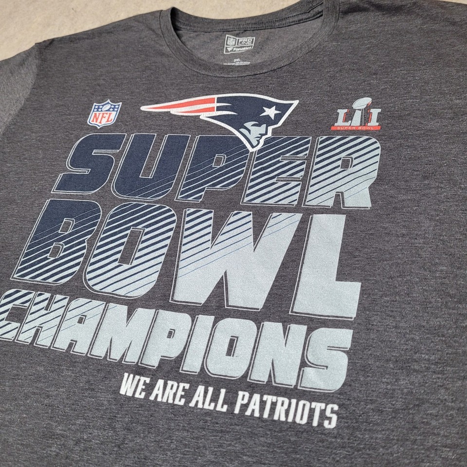 Fanatics Pro Line NFL New England Patriots 3XL Gray Shirt Short Sleeve