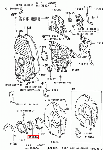 Genuine Hilux LN170 LN167 LN166 LN165 2L 3L 5L Rear Main Oil Crankshaft Seal - Picture 5 of 20