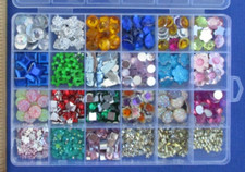 10 Gems Embellishments Rhinestones Flat Back Many Sizes Colors Scrapbook Crafts