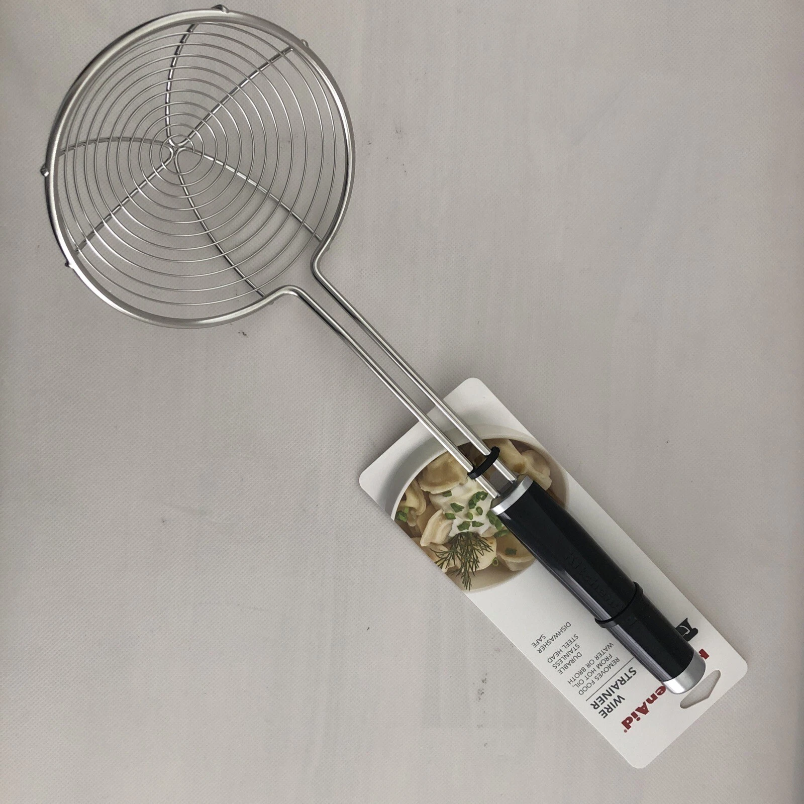 New KitchenAid Black Wire Strainer Asian Skimmer