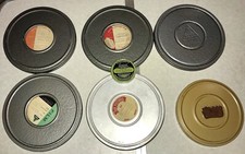 6- Vintage 8mm Film Reel Tins 3 W/ Reels 1 Univex 30 Film