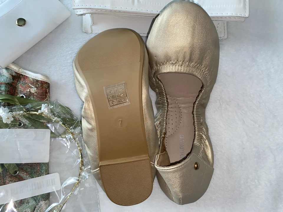 Fantasia feminina renascentista (vestido, bolsa de ouro branco N, sapatilhas, espartilho, faixa de cabeça) - Imagem 4 de 4