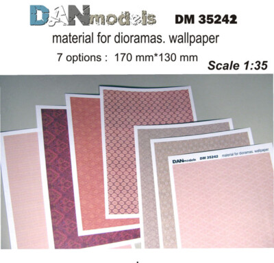 Wallpaper Set #2, 7 Option Material for Dioramas Scale 1/35 Dan Models 35242