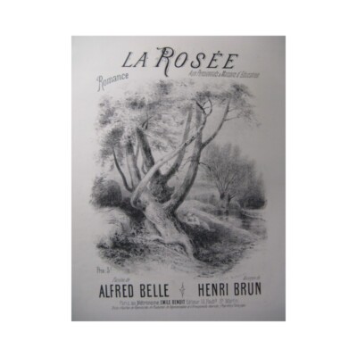 Dunkelbraun Henri La Rosee Gesang Piano XIX