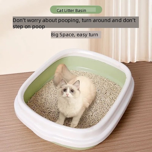 Extra Large Open Cat Litter Tray High Sided Deep Jumbo Rim Pan Box Loo Toilet UK - Picture 6 of 23