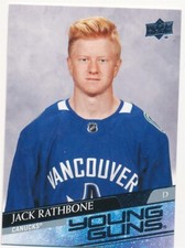 JACK RATHBONE 2020-21 UPPER DECK YOUNG GUNS #717 CANUCKS MINT A