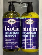 (2-Pk) Difeel ~ BIOTIN Hair PRO-GROWTH Boosting Thickening SHAMPOO & CONDITIONER