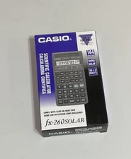 Casio Scientific Calculator fx-260 Solar With Slide On Hard Case  Brand New