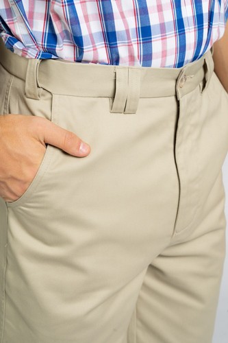 Carabou Summer Chino Shorts Cotton Classic Fit Self-Adjusting Stretch Waist - Picture 6 of 18