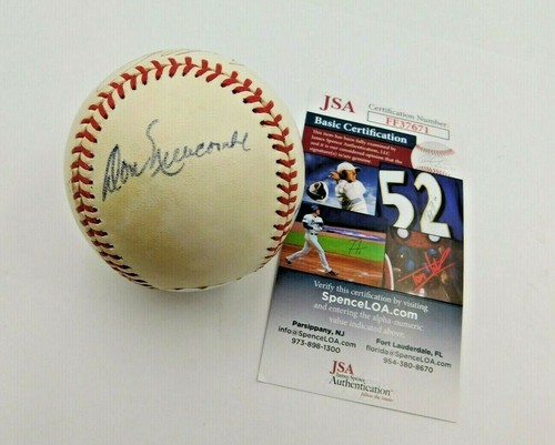 Slaughter, Feller, G. Perry, Roberts, Irvin, New Signed Baseball - JSA Authentic - Picture 3 of 4