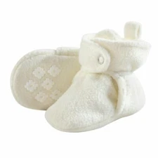 Little Treasure Boy and Girl Baby Fleece Booties, Cream