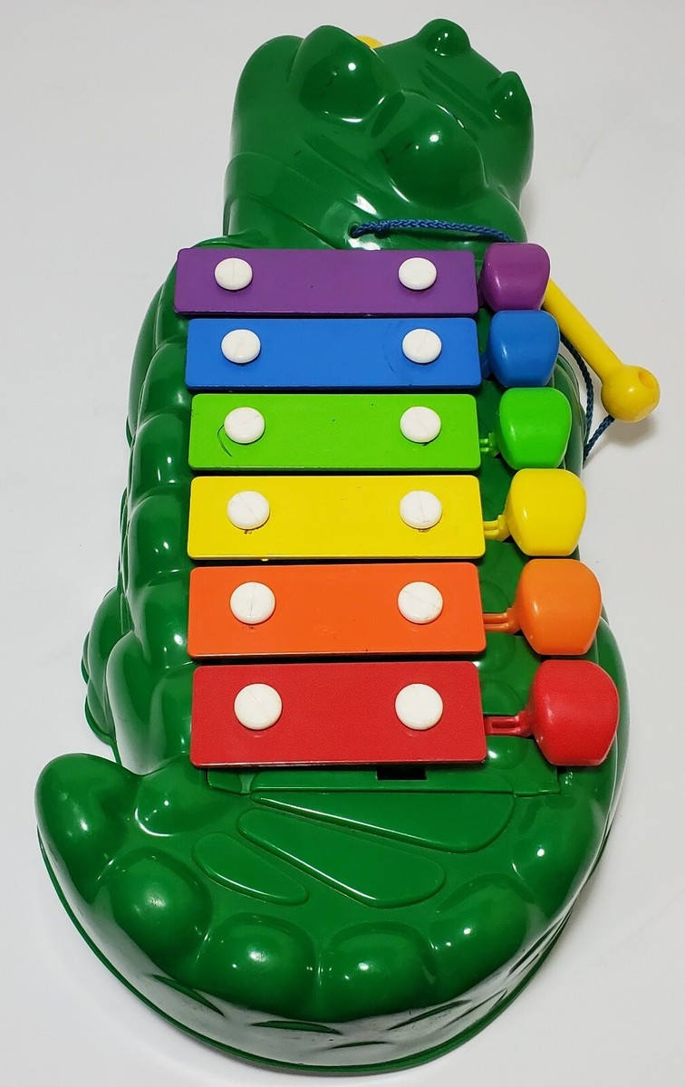 Fisher Price 1998 Crocodile Alligator Xylophone Piano Pull Along
