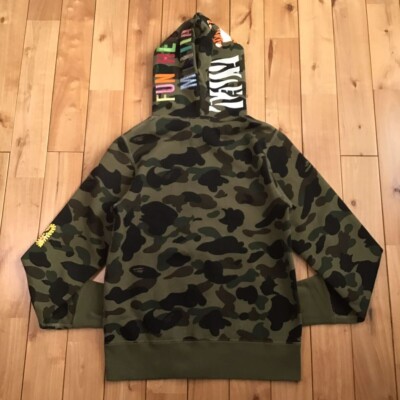 BAPE Tiger full zip hoodie 1st camo green A Bathing Ape Size S | eBay